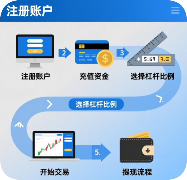 炒股配资正规操作流程示意图 炒股配资新手教程