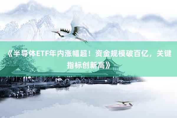 《半导体ETF年内涨幅超！资金规模破百亿，关键指标创新高》