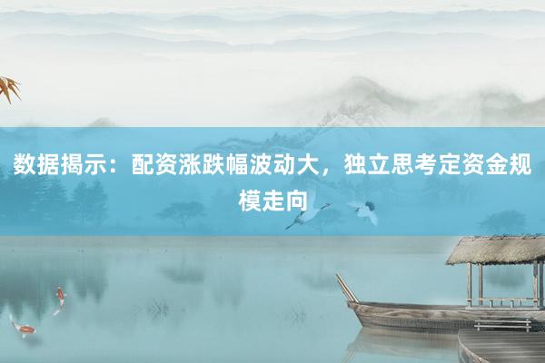 数据揭示：配资涨跌幅波动大，独立思考定资金规模走向