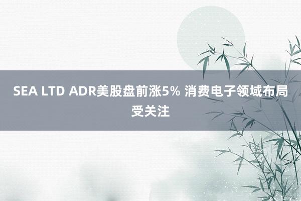 SEA LTD ADR美股盘前涨5% 消费电子领域布局受关注