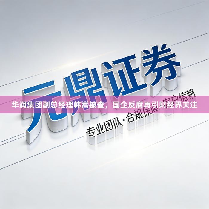 华润集团副总经理韩嵩被查，国企反腐再引财经界关注