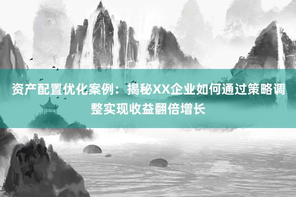 资产配置优化案例：揭秘XX企业如何通过策略调整实现收益翻倍增长