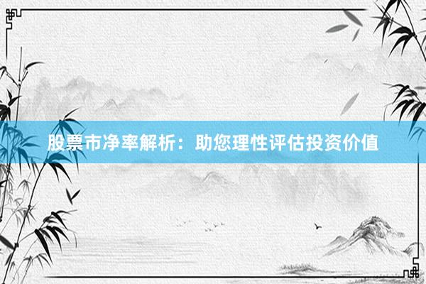 股票市净率解析：助您理性评估投资价值