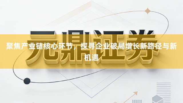 聚焦产业链核心环节，探寻企业破局增长新路径与新机遇