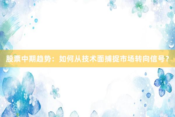 股票中期趋势:如何从技术面捕捉市场转向信号?