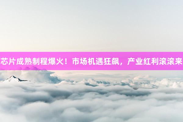 芯片成熟制程爆火！市场机遇狂飙，产业红利滚滚来